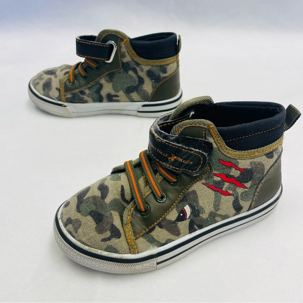 Beverly Hills Polo Club Olive Green Camo High Top Sneakers Size 10